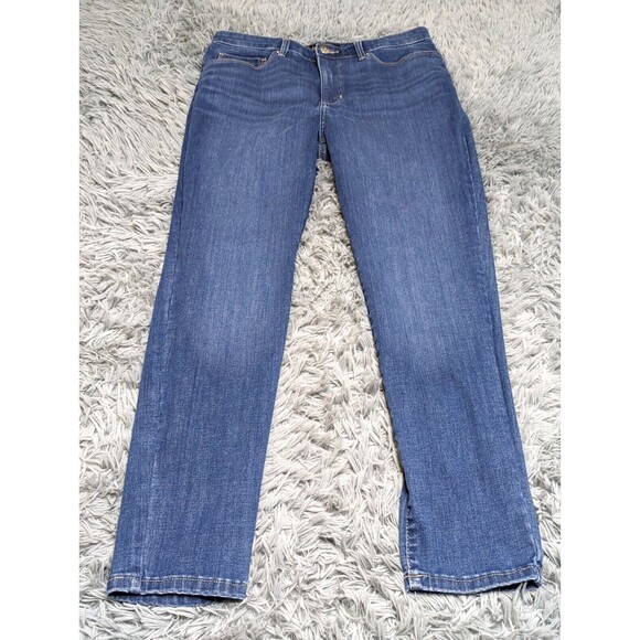 Lee Womens Jeans Size 14‎ Medium 14M Slim Fit Skinny Leg Mid Rise Stretch 32x29 - Picture 1 of 12
